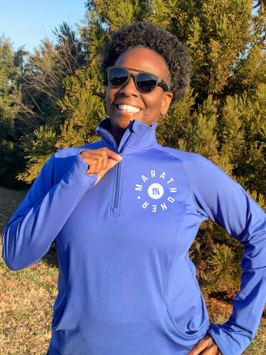 1% Marathoner  1/4 Zip Performance Pullover