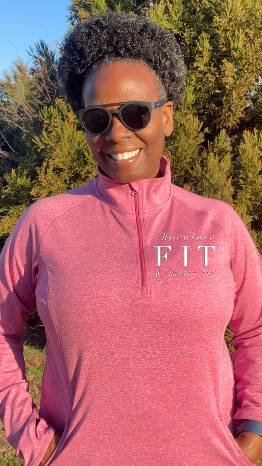 Chocolate Fit & Killin It 1/4 Zip Performance Pullover