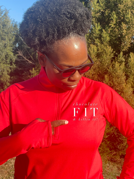 Chocolate Fit & Killin It 1/4 Zip Performance Pullover
