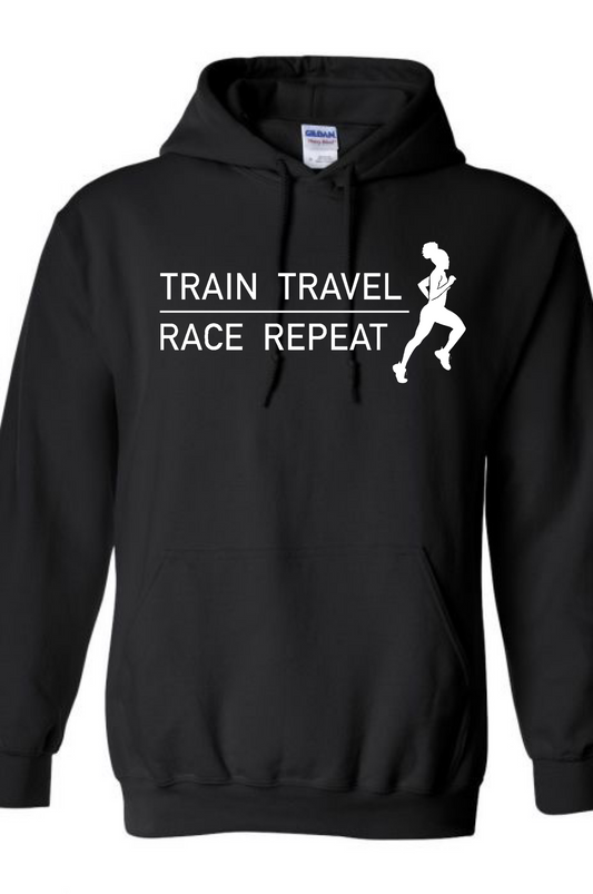 Train Travel Race Repeat Hoodie