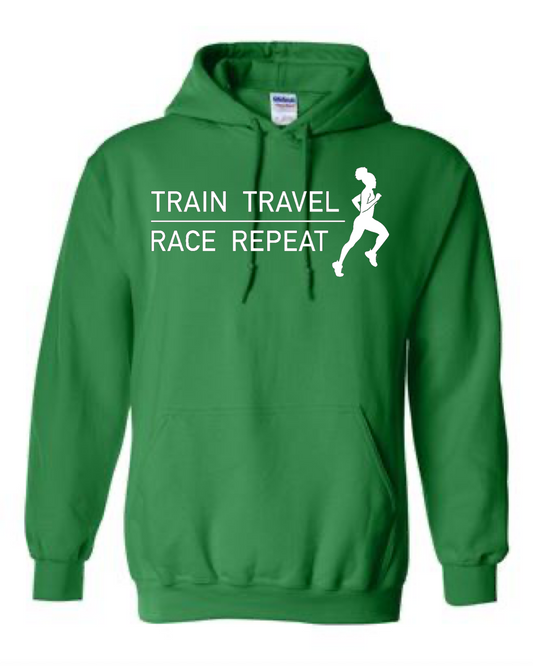Train Travel Race Repeat Hoodie