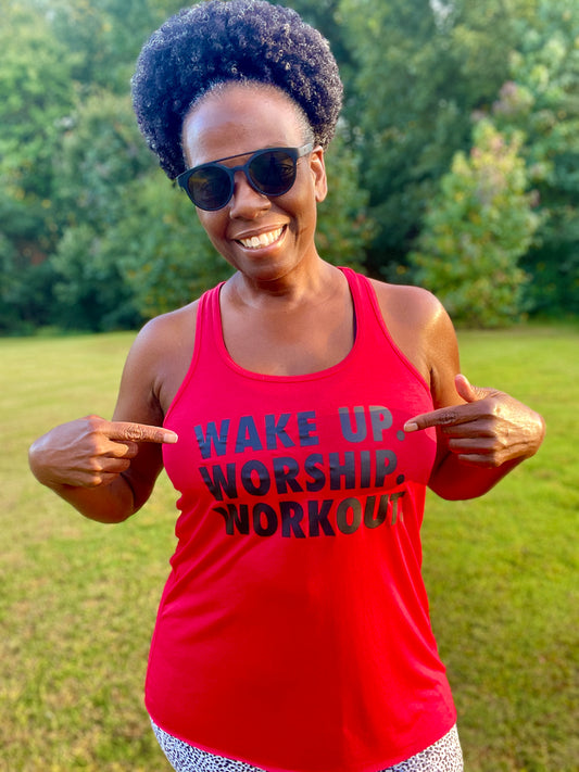 Wake Up Worship, Workout Racerback Tank