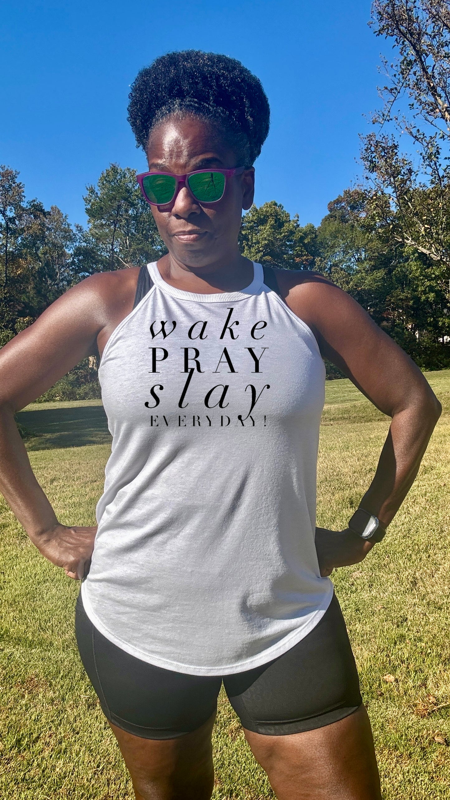 Wake Pray Slay Rocker Tank