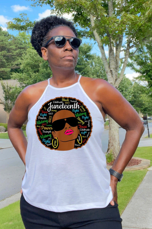 Juneteenth Afro! String tank