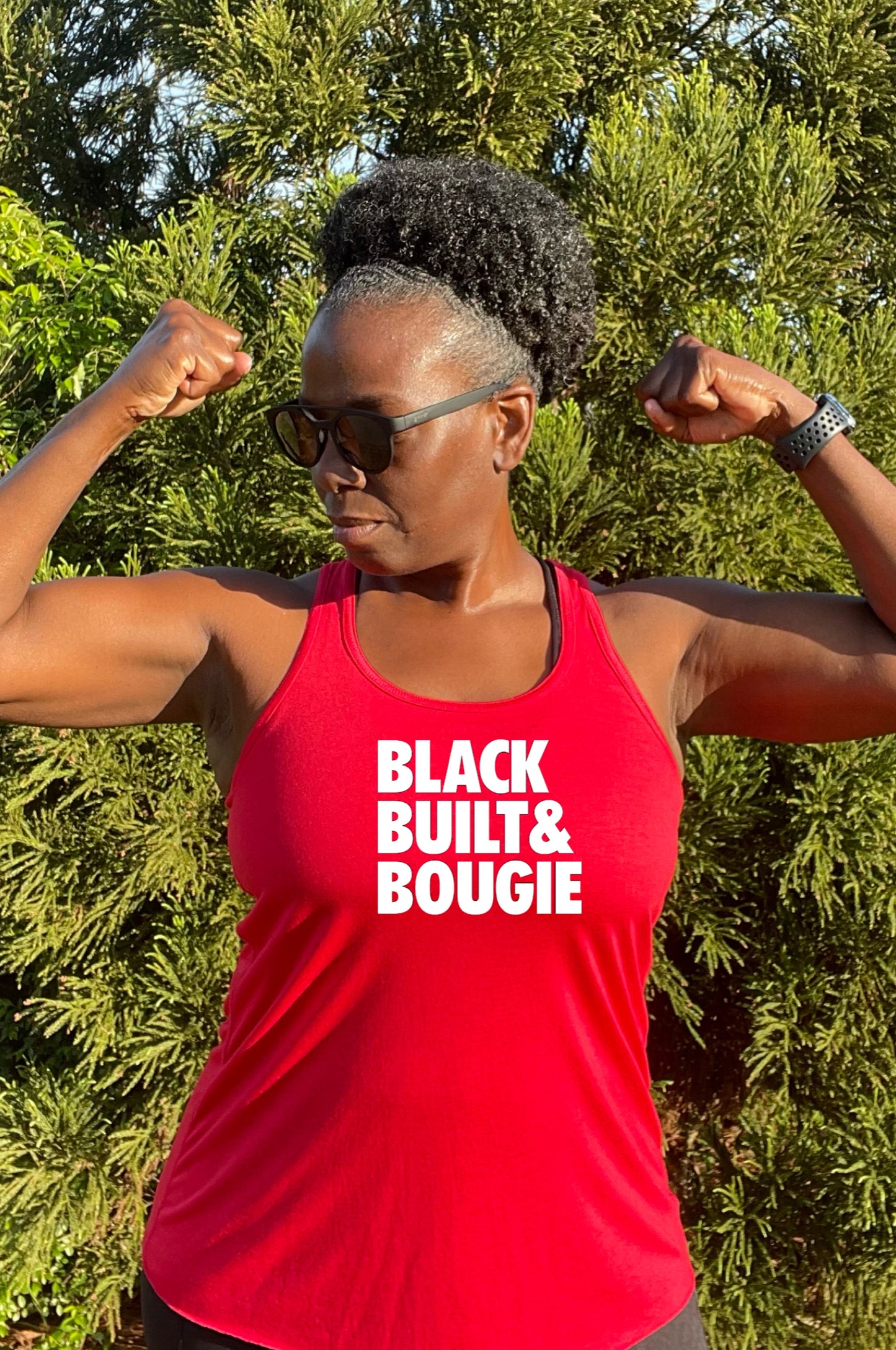 Black Built Bougie Racerback Tank Top