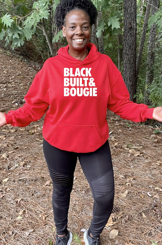 Black Built Bougie Bright Colors Hoodie Hoodie Gildan S Red 
