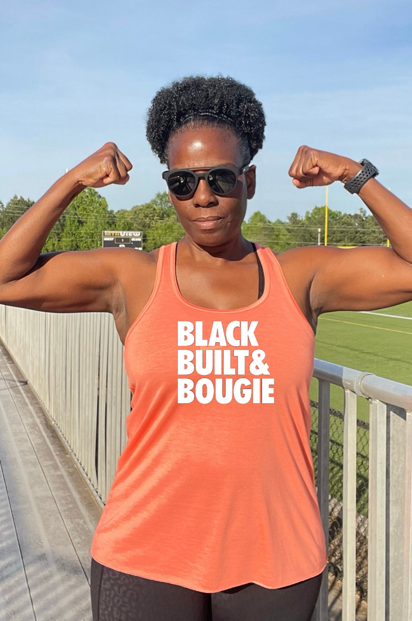 Black Built Bougie Racerback Tank Top