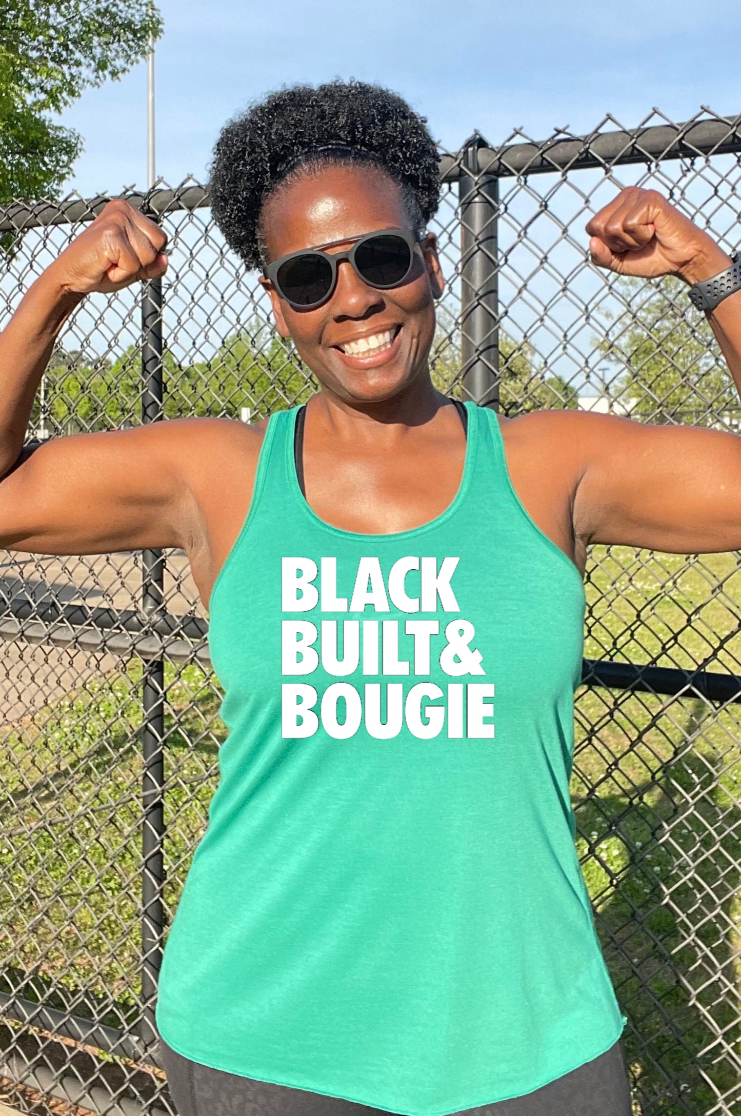 Black Built Bougie Racerback Tank Top