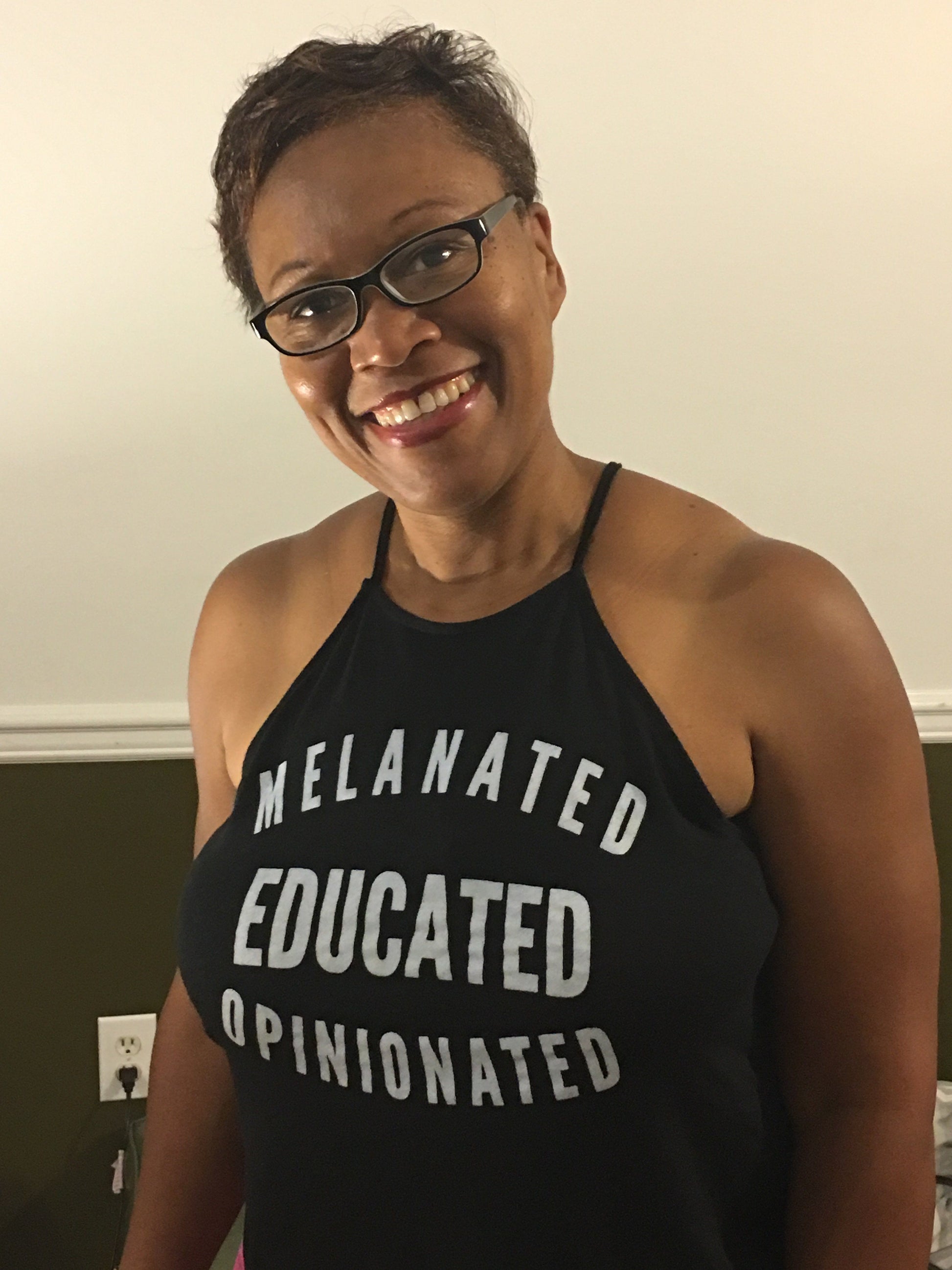 Melanated Educated Opinionated String tank String Tank Bella 