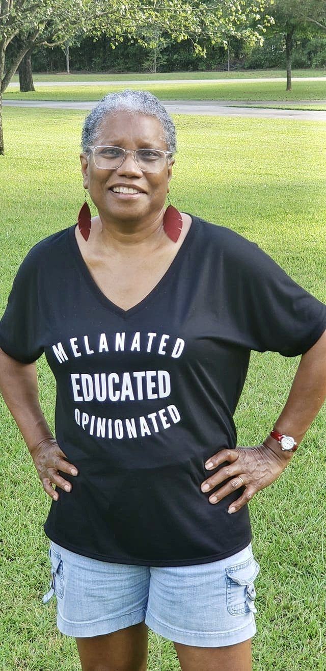 Melanated Educated Opinionated V Neck T Shirt T shirt Bella 