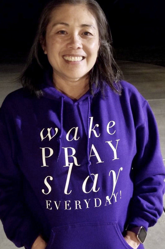 Wake Pray Slay Everyday Bright Colors Hoodie Hoodie 