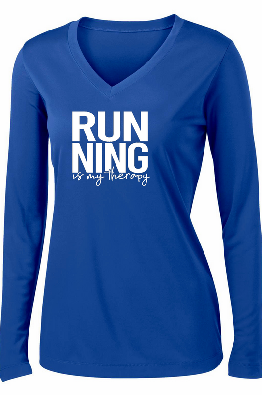 Running is My Therapy  Long Sleeve T-shirt