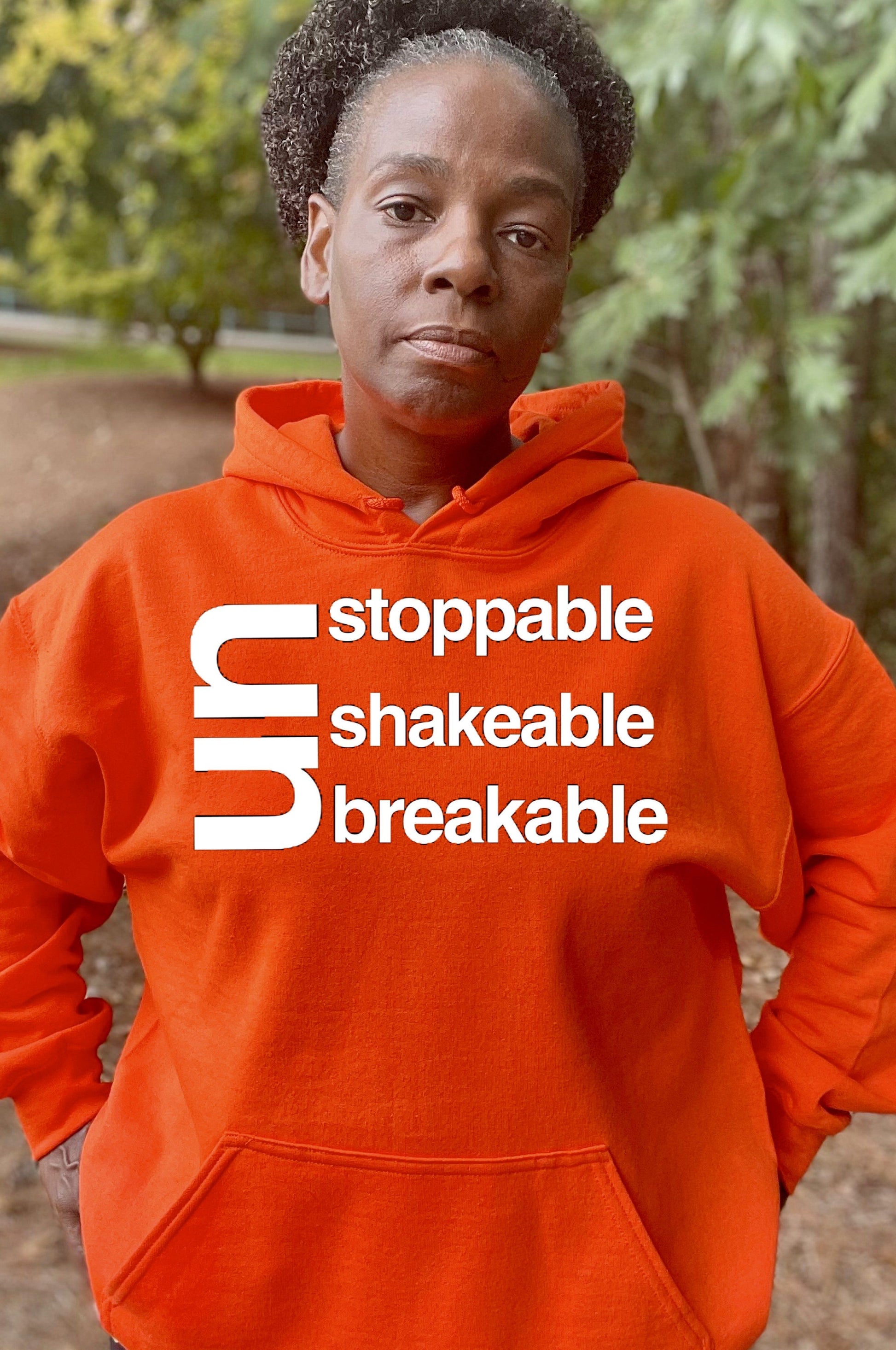 Unstoppable Unshakeable Unbreakable Bright Colors Hoodie Hoodie Gildan S Orange 