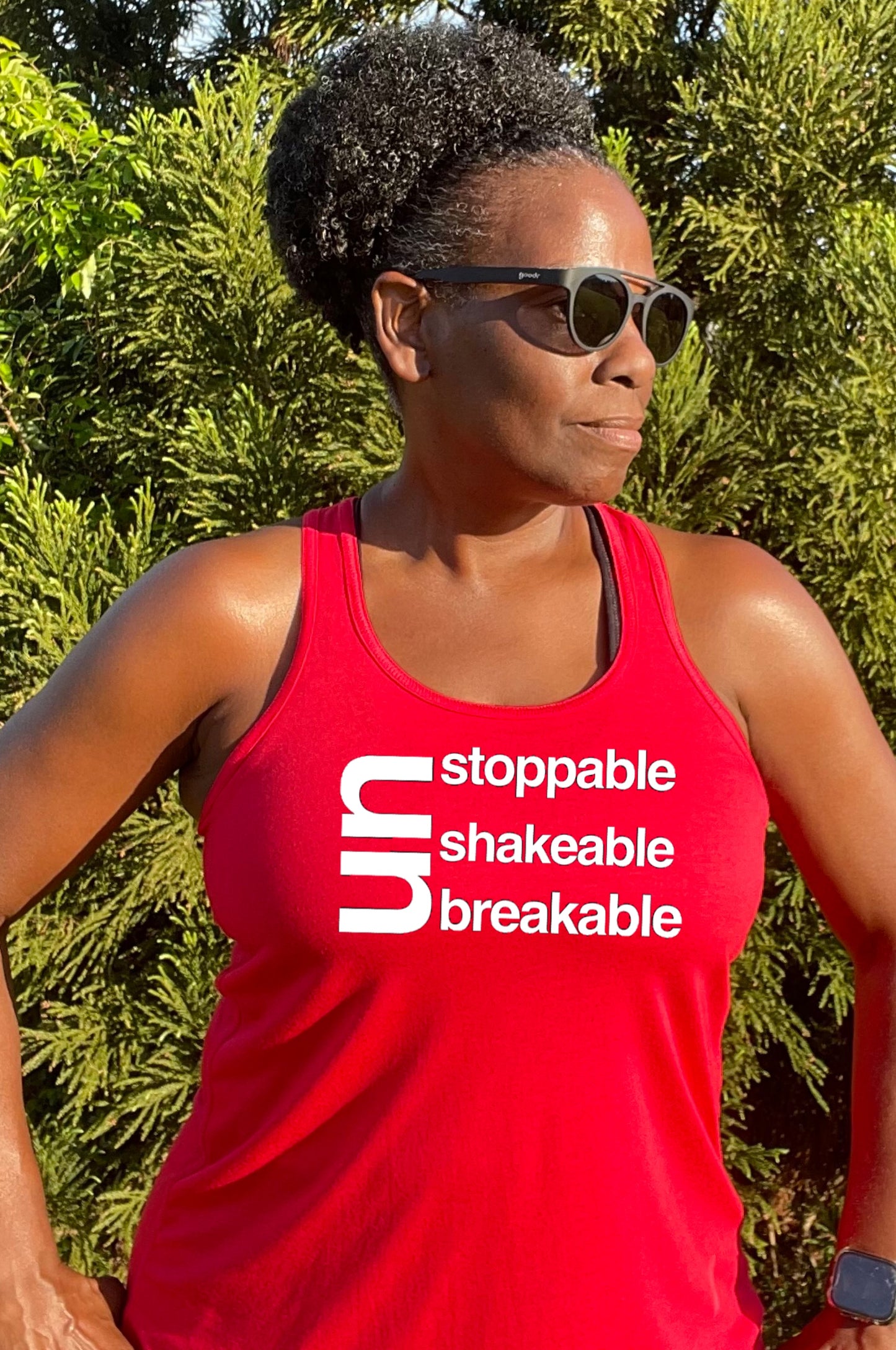 Unstoppable Unbreakable Unshakeable Racerback Tank Top