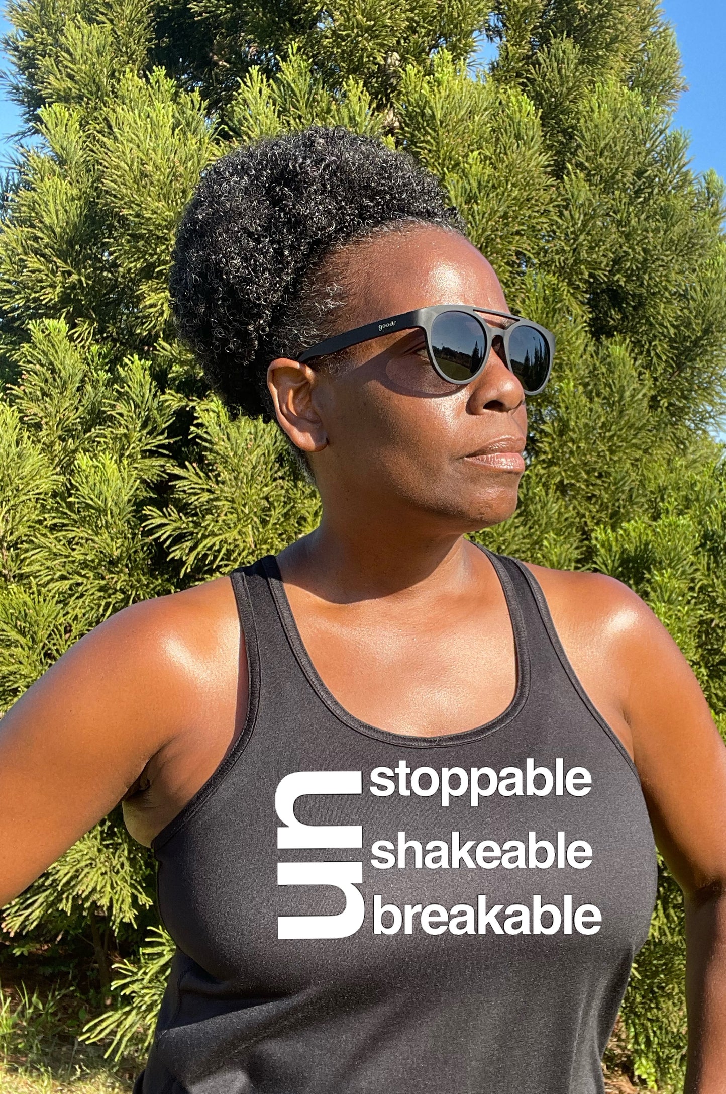 Unstoppable Unbreakable Unshakeable Racerback Tank Top