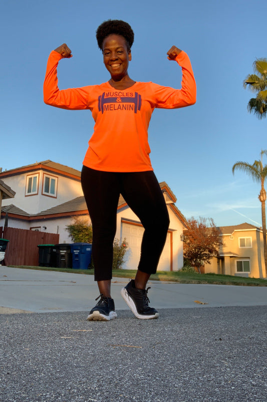 Muscles & Melanin Long Sleeve T Long Sleeve T Sport Tek 