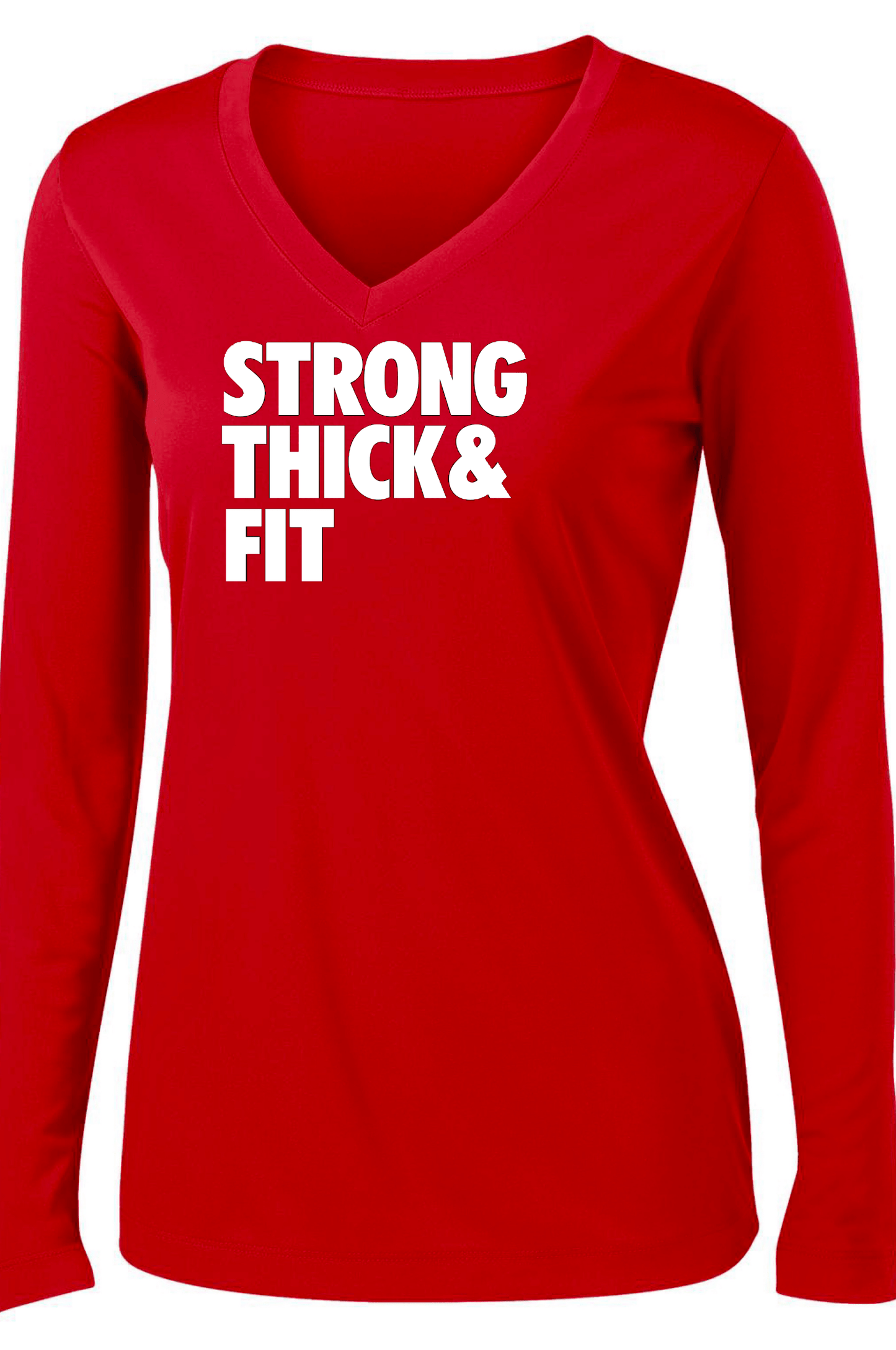 Strong Thick Fit Long Sleeve Long Sleeve T Sport Tek S Red 