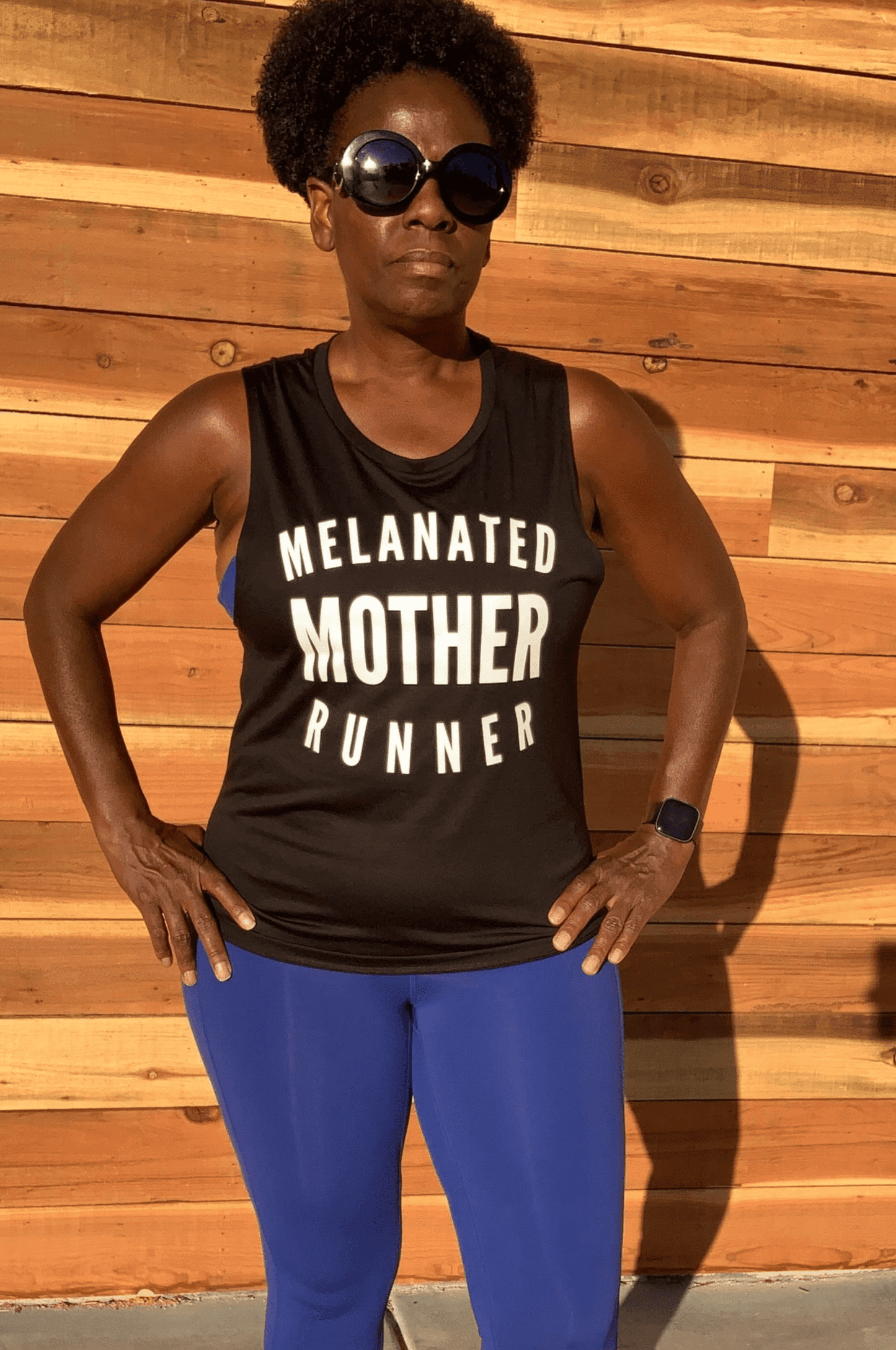 Melanated Mother Runner Muscle Tank Muscle Tank Bella Canva S Black 