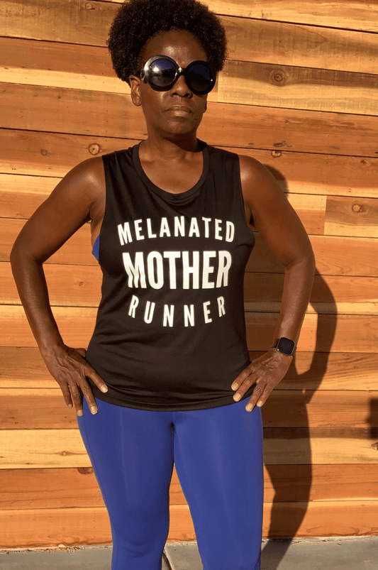Melanated Mother Runner Muscle Tank Muscle Tank Bella Canva S Black 