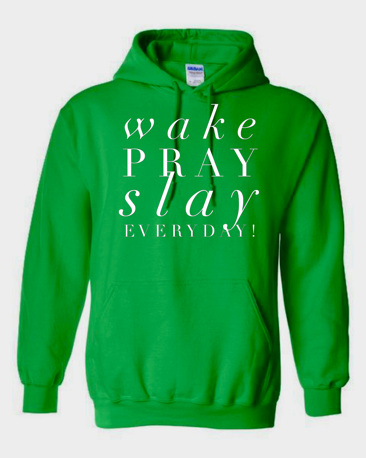 Wake Pray Slay Everyday Bright Colors Hoodie Hoodie Gildan 