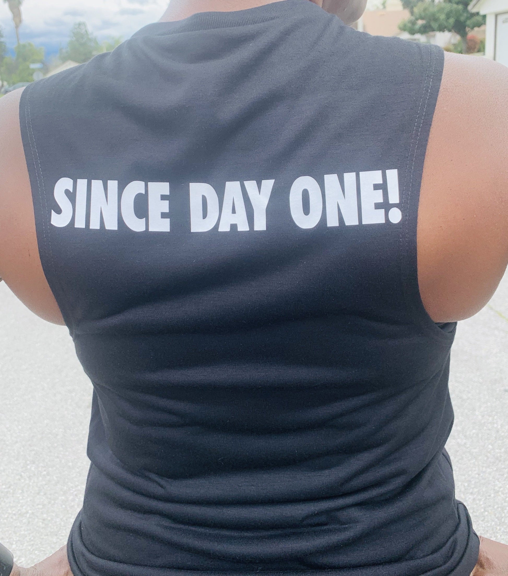 Social Distancing Since Day One! Muscle Tank Muscle Tank Bella Canva 