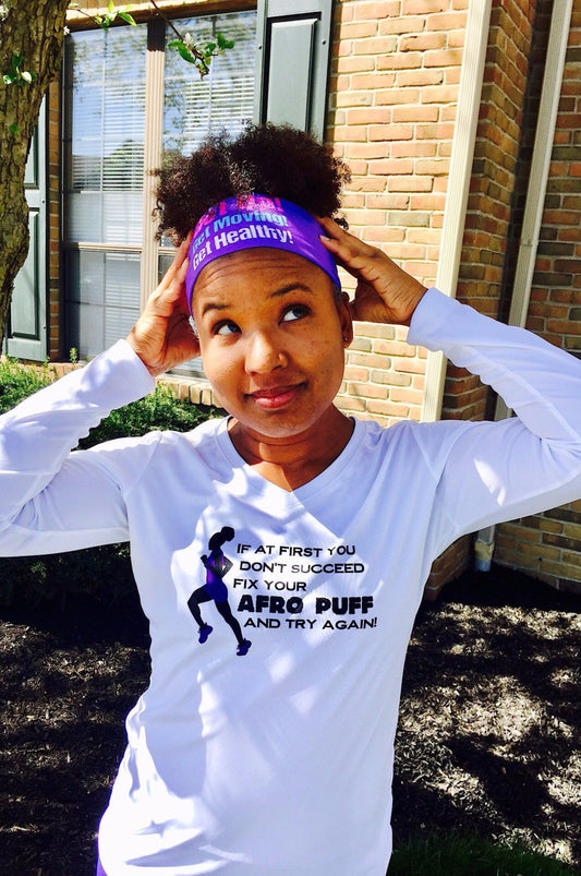 Afro Puff - Long Sleeve T Long Sleeve T Sport Tek 