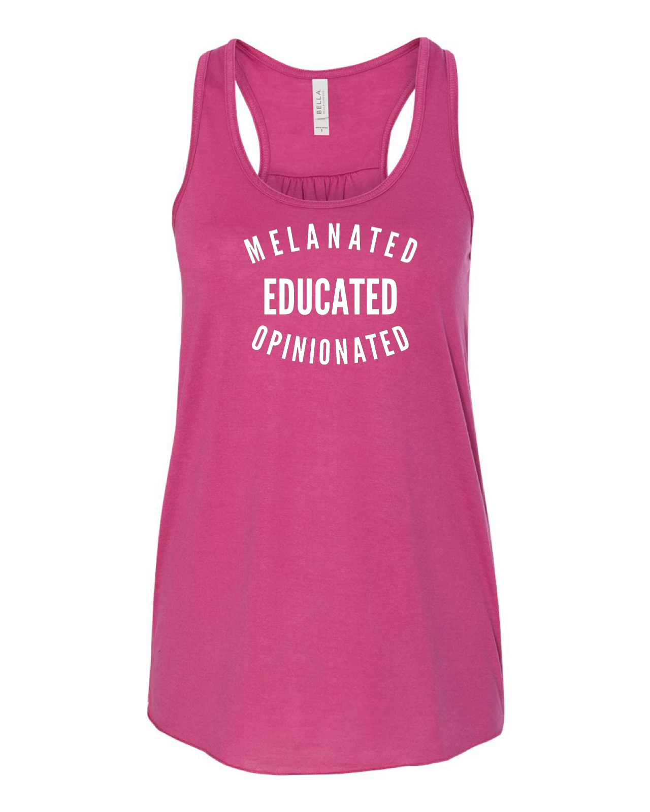 Melanated Educated Opinionated Racerback Tank Top