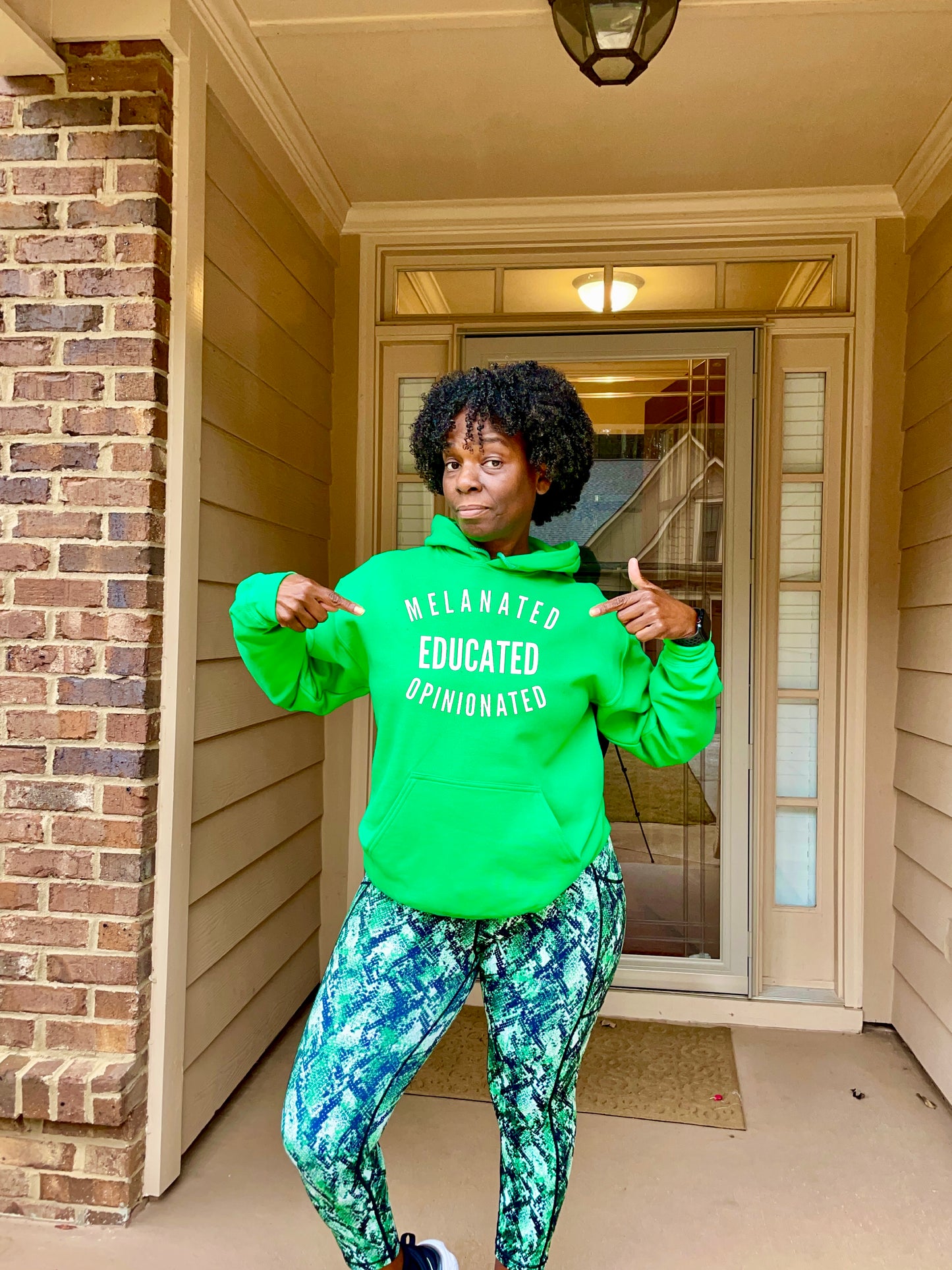 Melanated Educated Opinionated Bright Colors Hoodie
