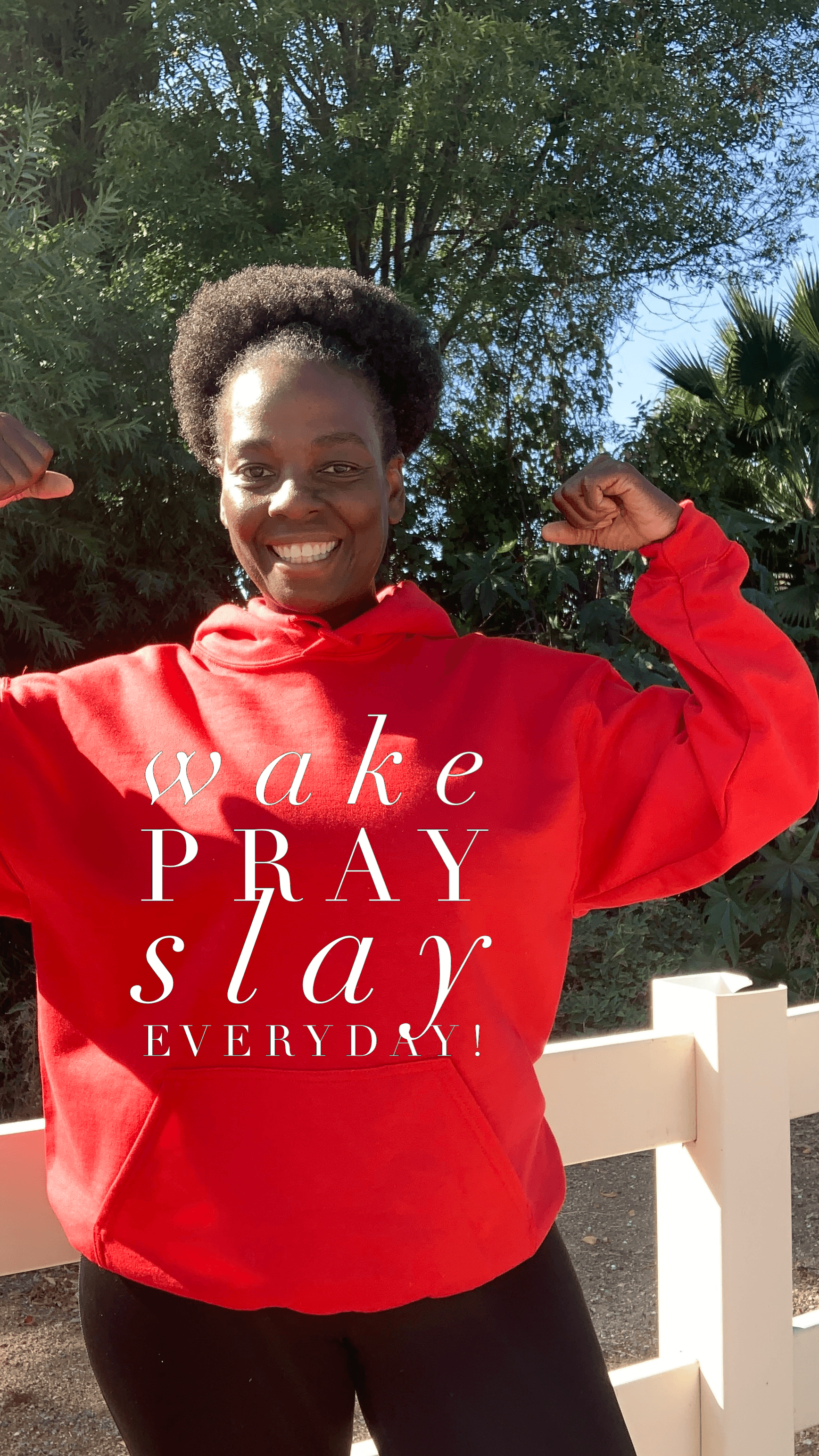 Wake Pray Slay Everyday Bright Colors Hoodie Hoodie Gildan 