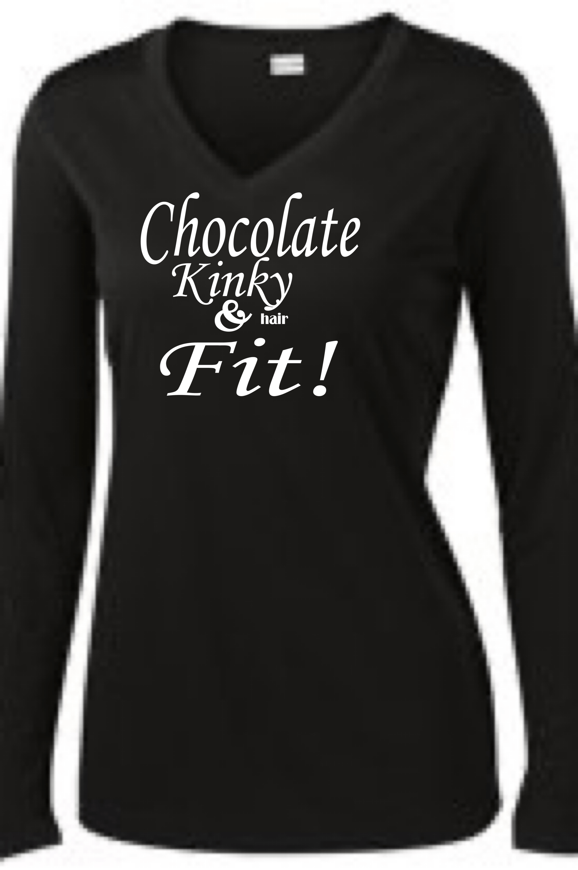 Chocolate, Kinky & Fit Long Sleeve T-Shirt Long Sleeve T Sport Tek S Black 