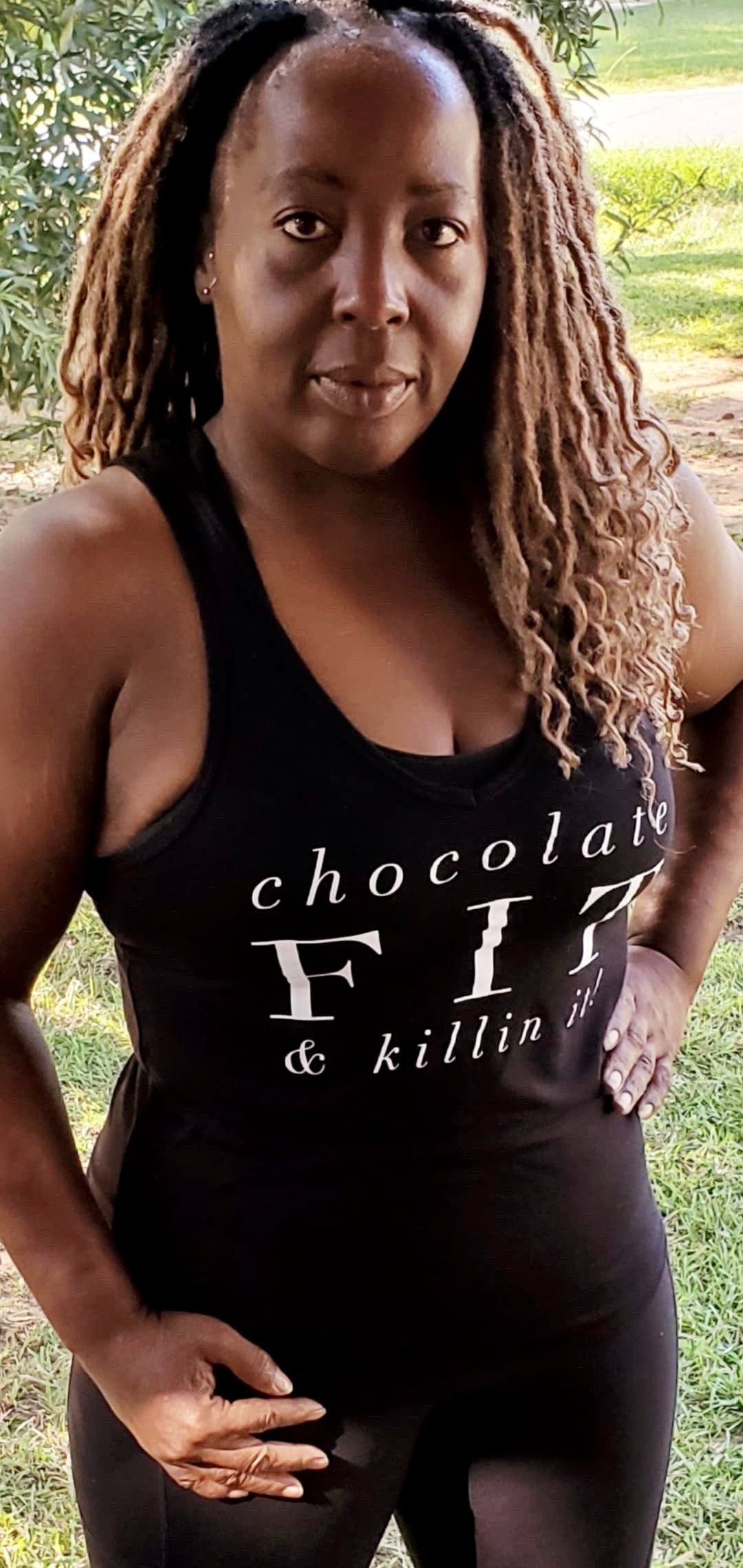 Chocolate Fit & Killin It Tank Top Tank Top Bella 