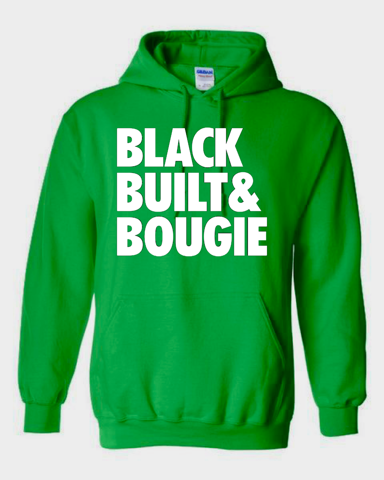 Black Built Bougie Bright Colors Hoodie Hoodie Gildan 