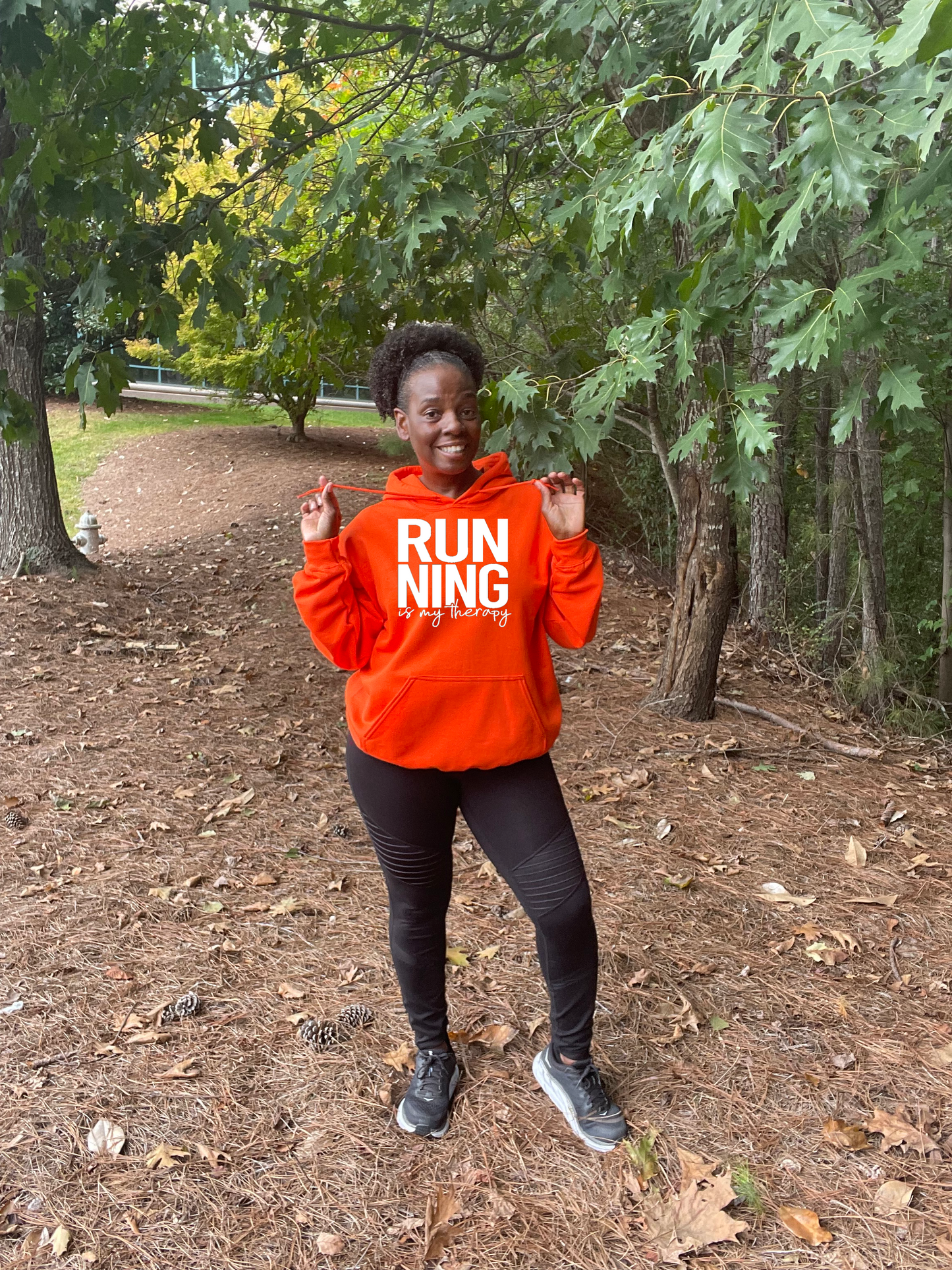 Running is My Therapy Bright Colors Hoodie