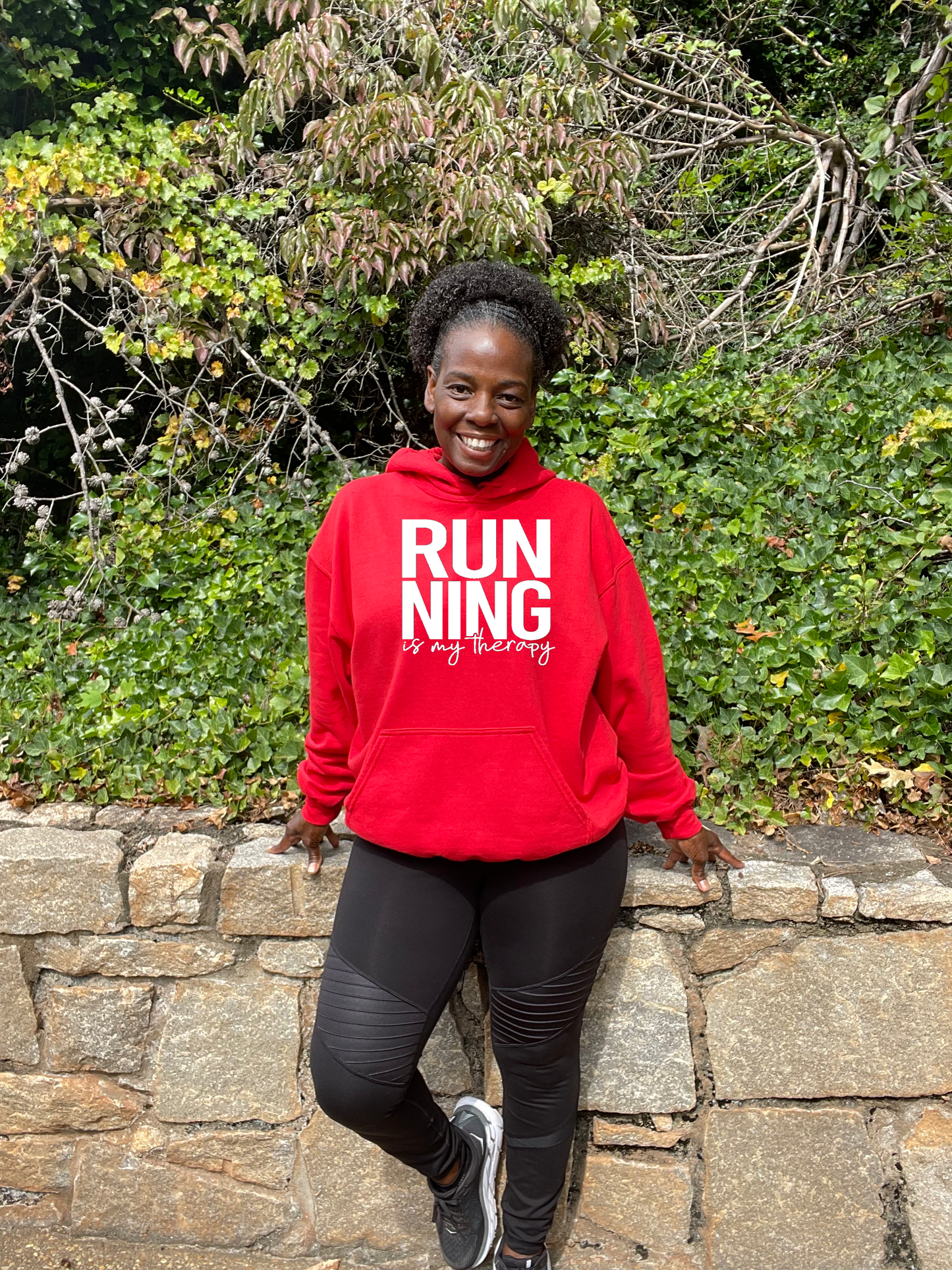 Running is My Therapy Bright Colors Hoodie