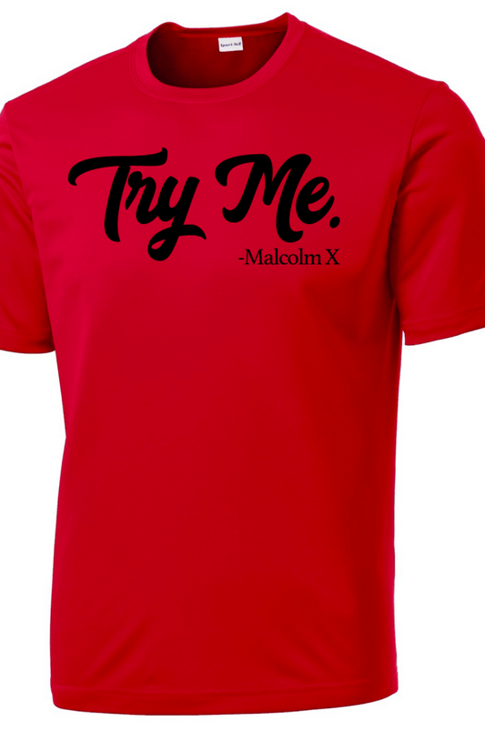 Men’s Red Try Me. T-shirt Black History Month