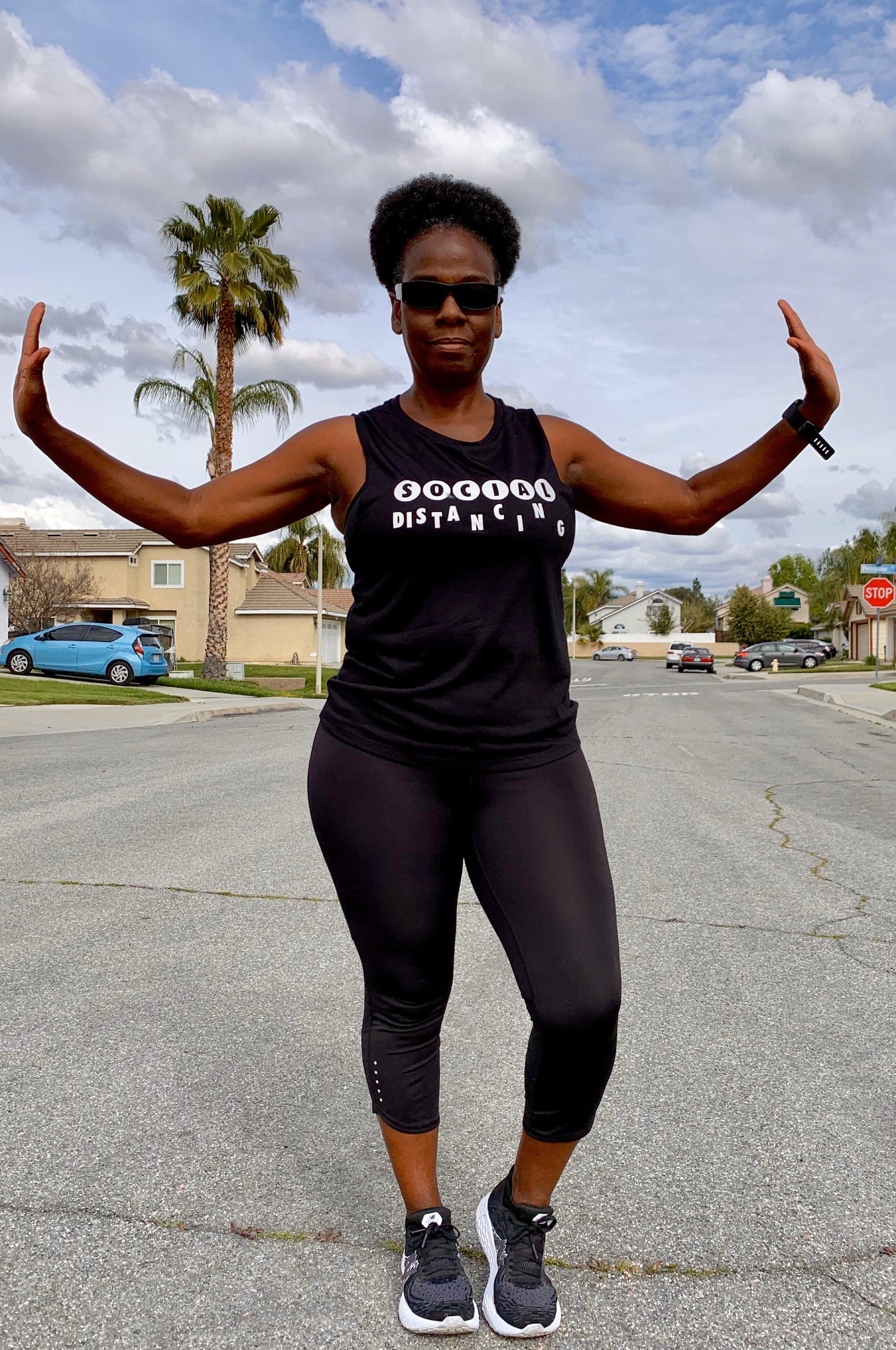 Social Distancing Since Day One! Muscle Tank Muscle Tank Bella Canva 