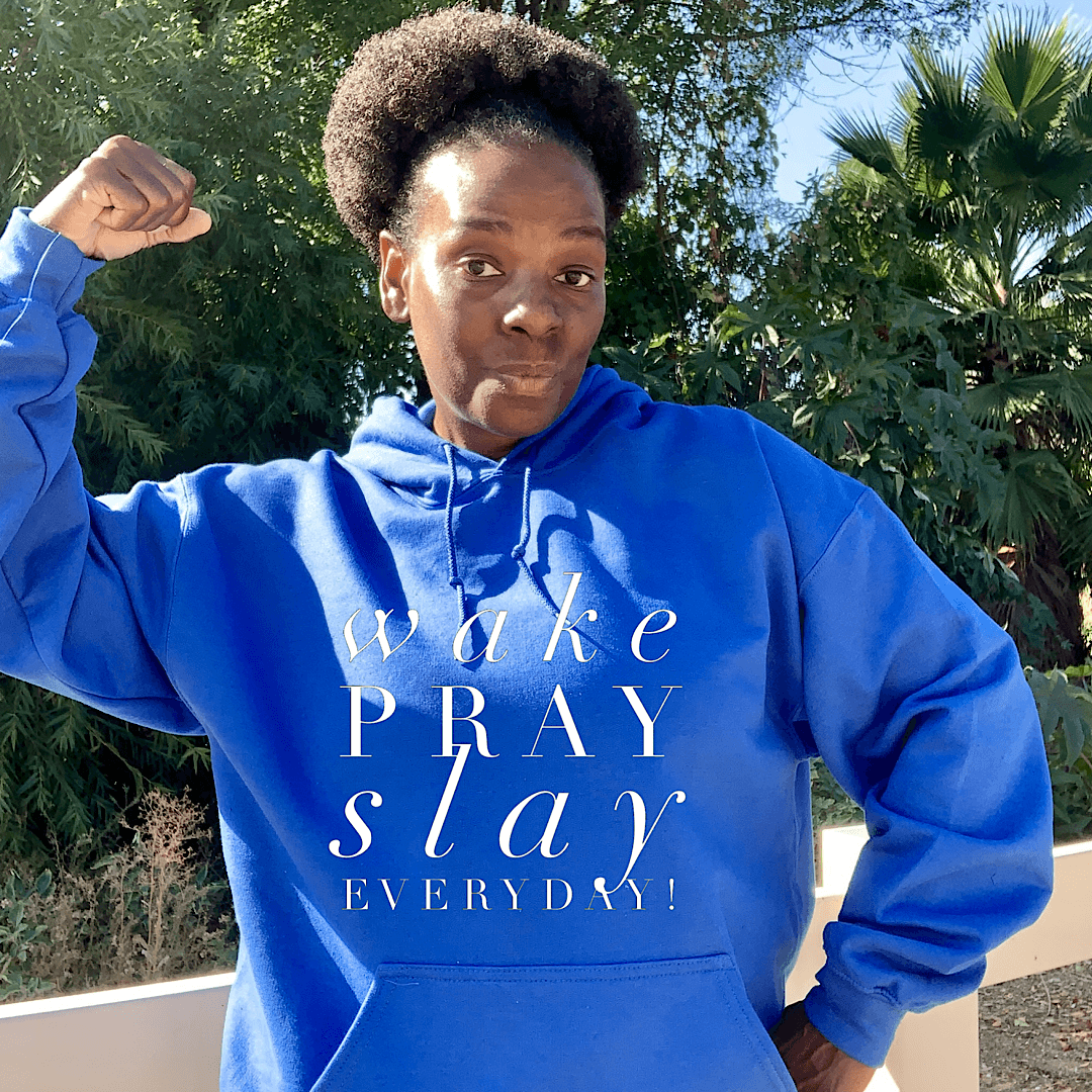 Wake Pray Slay Everyday Bright Colors Hoodie Hoodie Gildan 