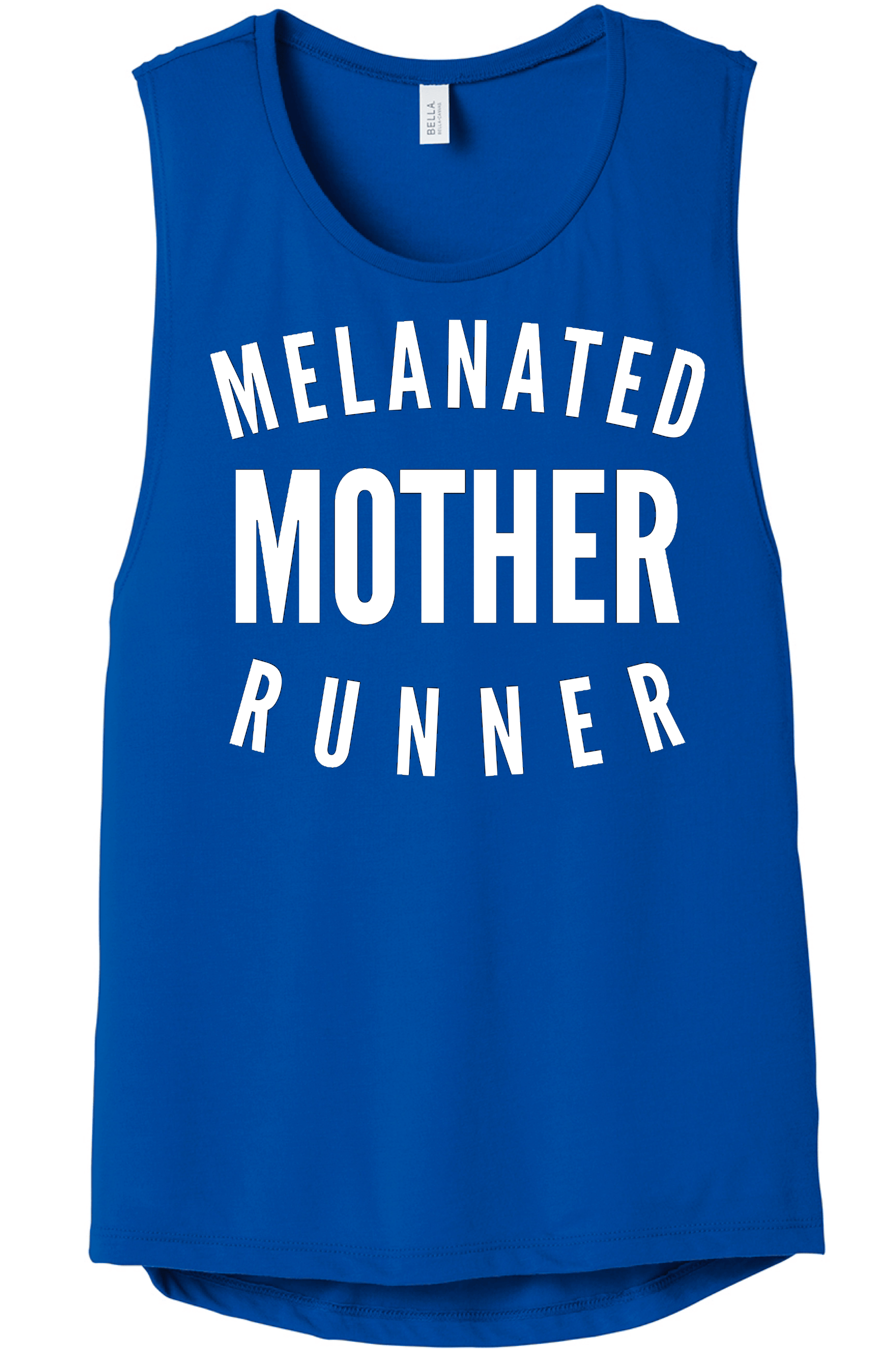 Melanated Mother Runner Muscle Tank Muscle Tank Bella Canva S Royal Blue 