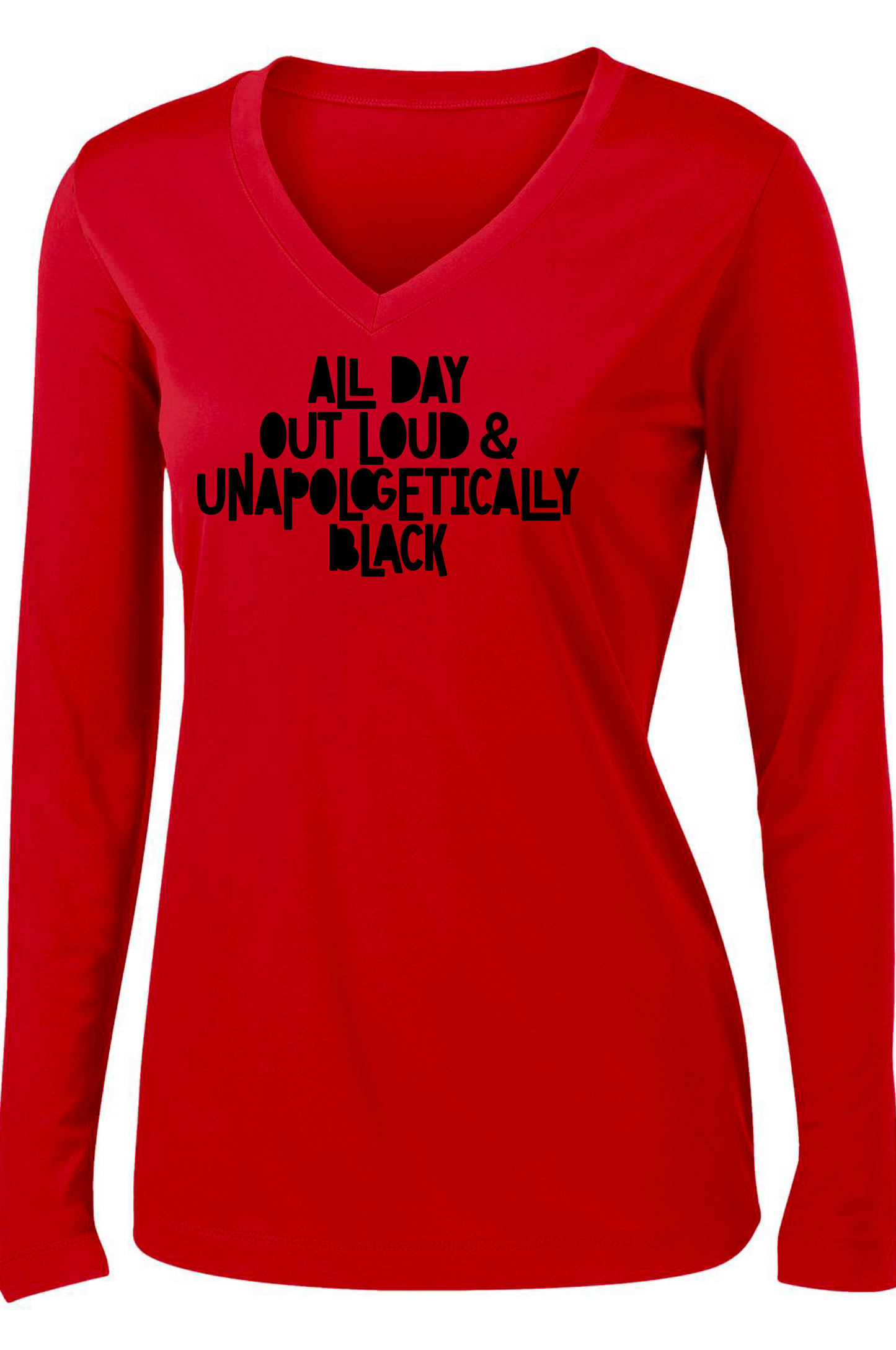 All Day Out Loud & Apologetically Black Long Sleeve T-shirt