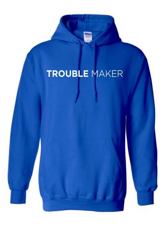 Royal Blue Trouble Maker Men's Hoodie - Natural & Fit Designs